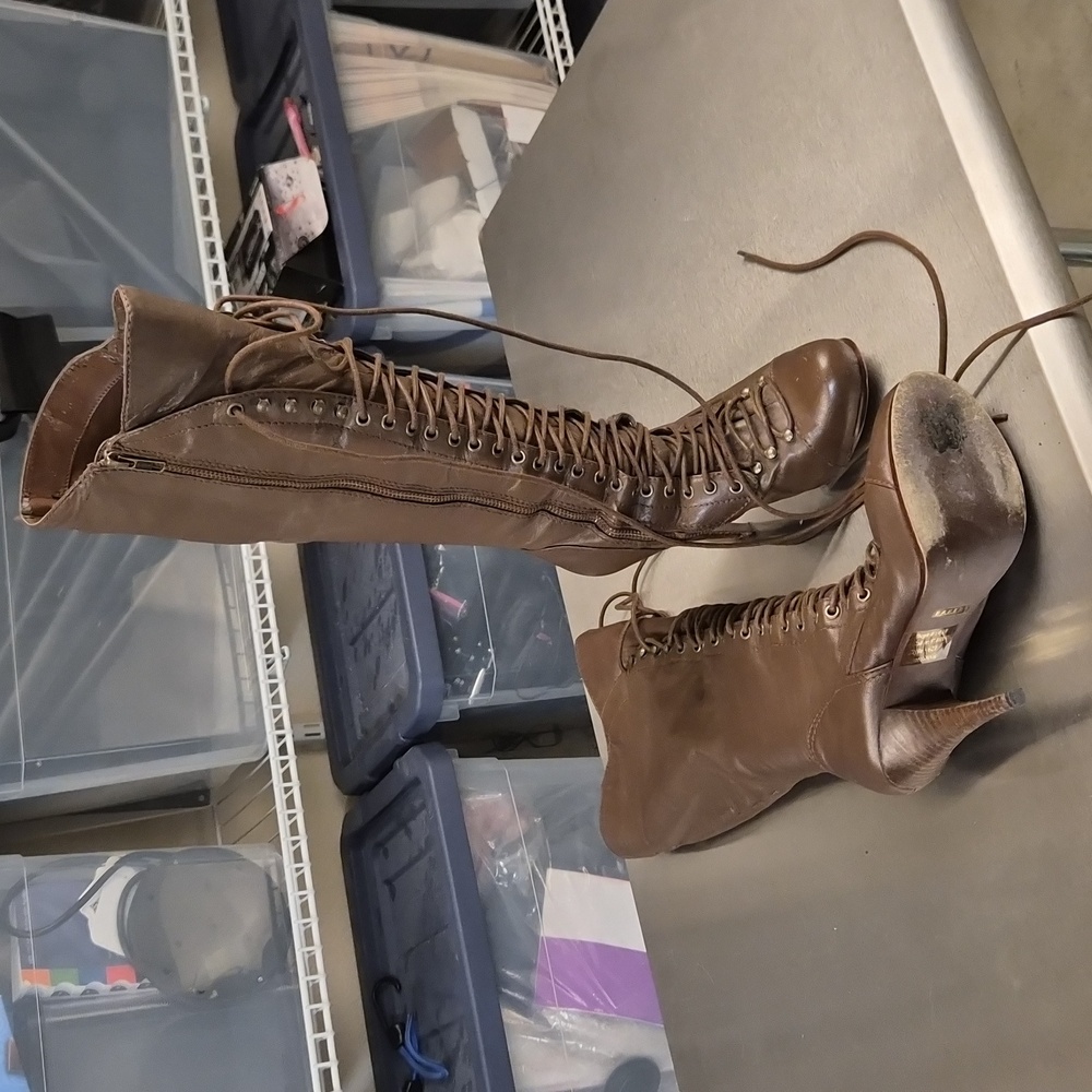 Bakers Brown Leather Knee-High Boots